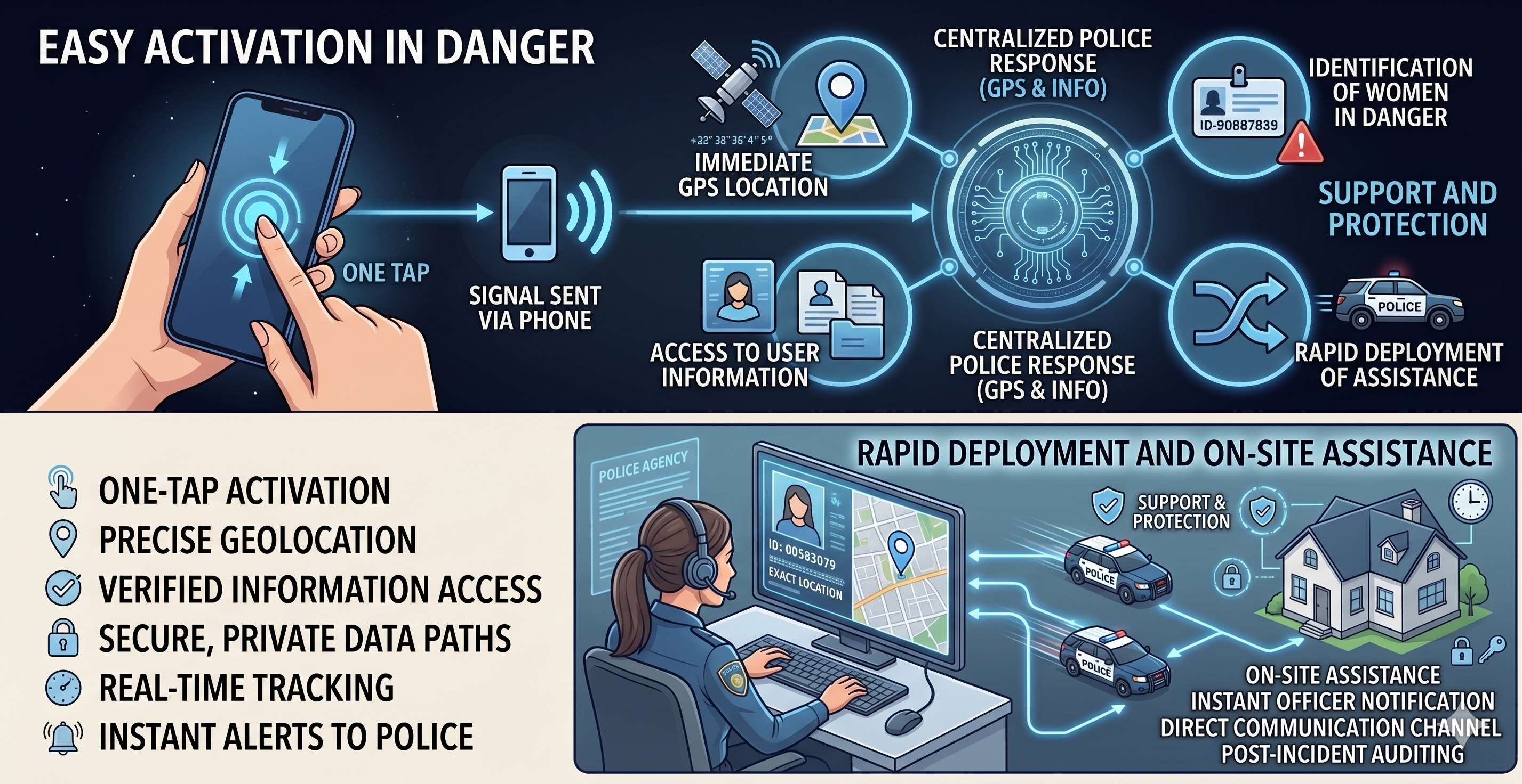 Panic Button System View